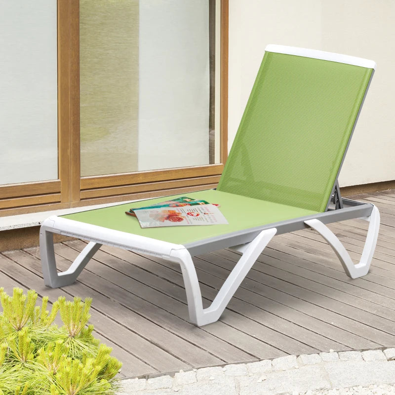 Adjustable Back Aluminium Sun Lounger