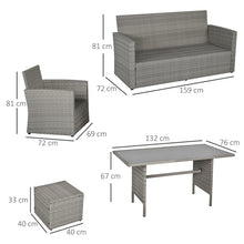 7 Seater Outdoor PE Rattan Outdoor Sofa Set