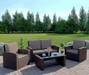 Algarve 4 Piece Rattan Garden Furniture Set