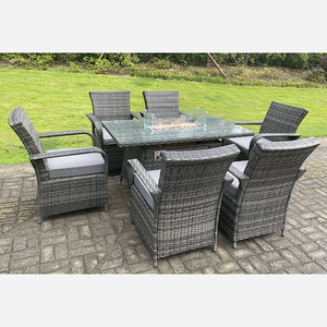 Derby Rattan Garden Set with Fire Pit