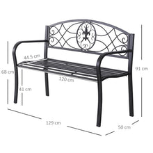 Outsunny Metal Frame Bench