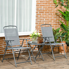 3-Piece Garden Bistro Set: Foldable Chairs & Glass Table