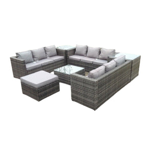 Hampton 10 Seater U Shape Rattan Set