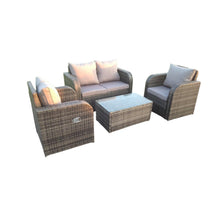 Harold 4 Seater Rattan Garden Furniture Set