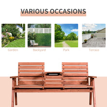 Garden Love Seat - Fir Wood Outdoor Garden Bench 