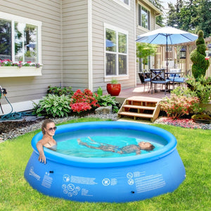 Family-Sized Inflatable Pool with Hand Pump