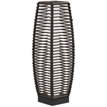 Tall Rattan Solar Floor Lamp: Outdoor Garden Lantern