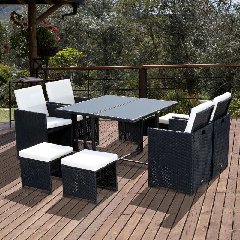 8-Seater Rattan Furniture Set for Outdoor Dining and Entertaining