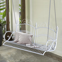 Garden Metal Bench- 2 Seater Swing Chair 