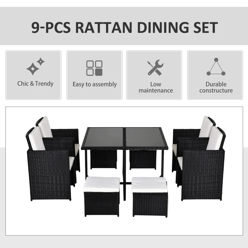8-Seater Rattan Furniture Set for Outdoor Dining and Entertaining