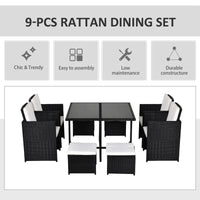 8-Seater Rattan Furniture Set for Outdoor Dining and Entertaining