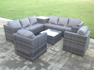 Halifax Grey Outdoor Rattan Garden Furniture Set