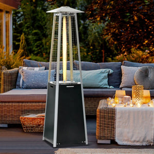 Freestanding Outdoor Gas Pyramid Heater with Wheels