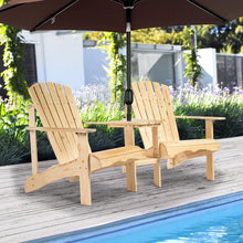 Wooden Double Adirondack Loveseat Set