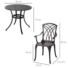 5 Pieces Outdoor Dining Table Set - Cast Aluminium Patio Conversation Furniture Set 