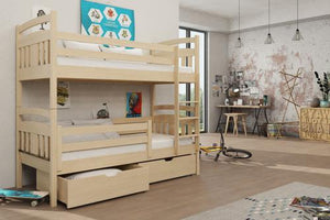 Hugo Wooden Bunk Bed with Storage