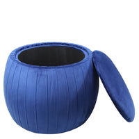 Grey/Pink/Blue Round Storage Stool