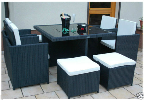 8 Seater Ralph Cube Rattan Garden Furniture Set