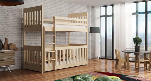 Cris Wooden Bunk Bed  with Cot Bed