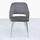 Denver Grey Velvet & Chrome Dining Chair