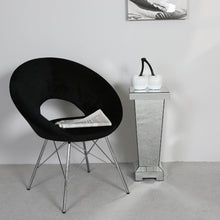 Orb Chrome and Black Velvet Chair