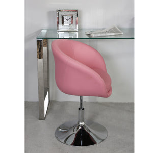 Madison Pink Faux Leather Swivel Chair