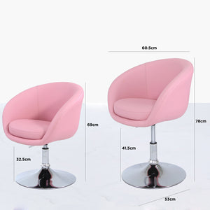 Madison Pink Faux Leather Swivel Chair