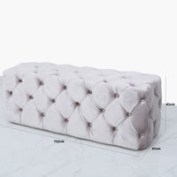 Pink Tufted Bench