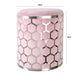 Geometric Blush Pink Round Stool