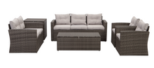 Orlando 6 Piece Outdoor Rattan Sofa Set with Storage 