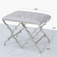 Silver Mirrored Casablanca Stool