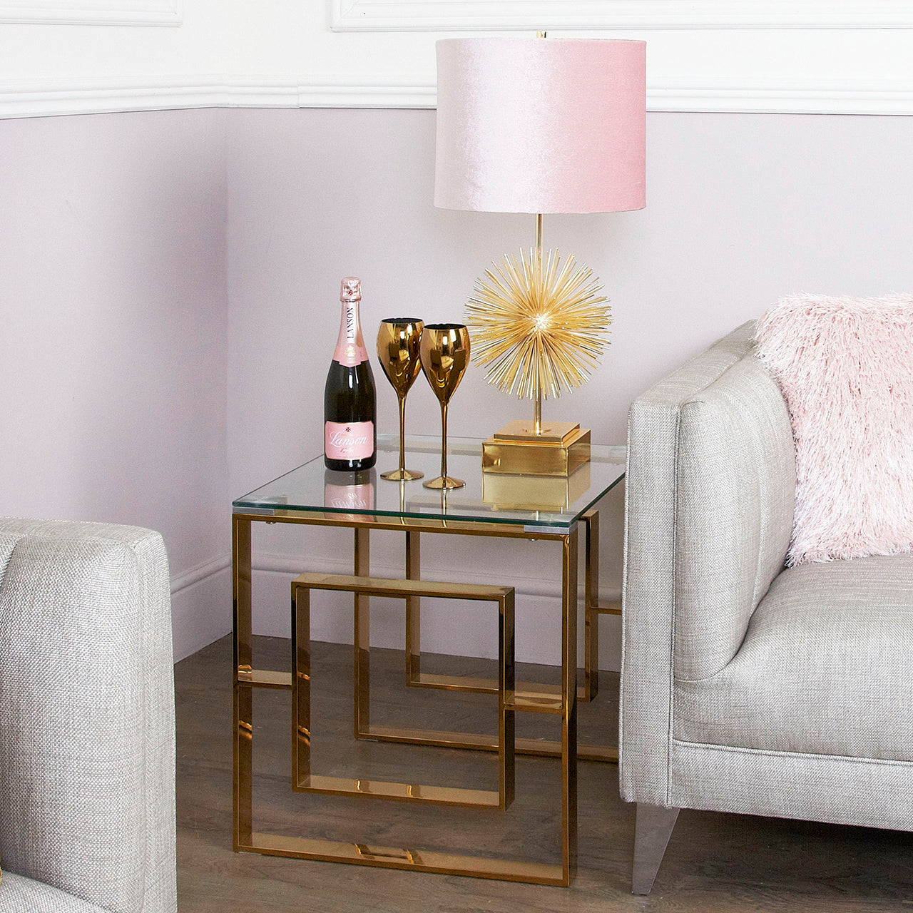 Dash End Table (Available Gold & Chrome)