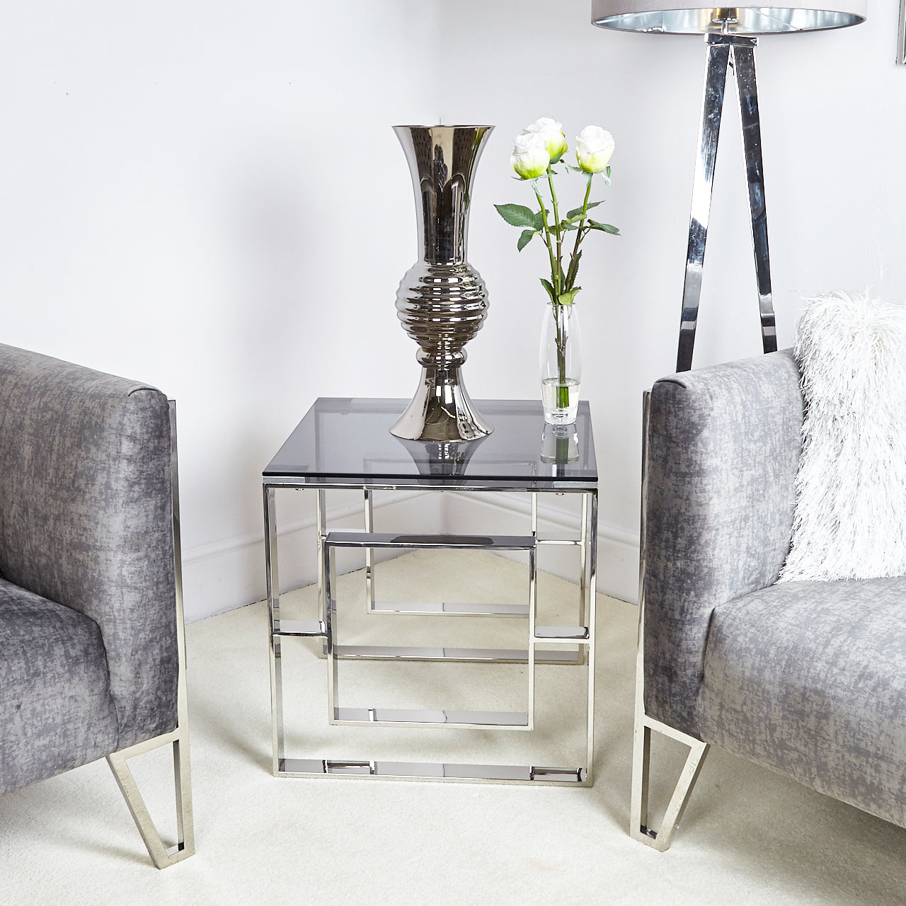 Dash End Table (Available Gold & Chrome)