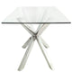Crisscross Glass End Table