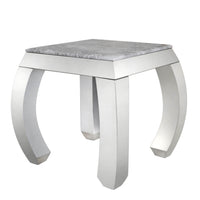 Grey Marble End Table
