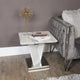 Geometric Marble Effect End Table