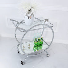 Silver Mirrored Drinks Trolley
