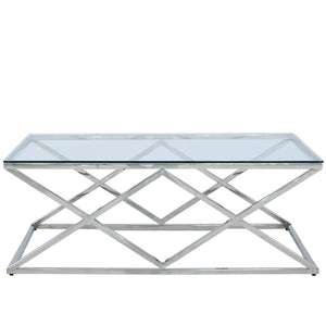 Claudette Stainless Steel Coffee Table