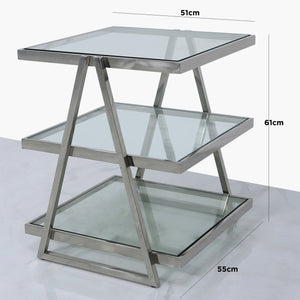 luxe 3 Tier End Table