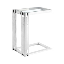 Chime Chrome Sofa Table with Glass Top