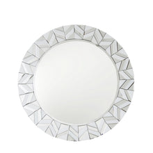 White Chelsea Round Wall Mirror