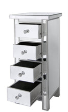 Silver Mirrored 4 Drawer Cabinet