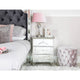 Casablanca Silver Mirror 3 Drawer Bedside Cabinet