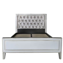 White Mirrored King Size Bed Frame