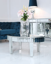 Mirrored Oval Coffee Table