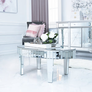 Mirrored Oval Coffee Table