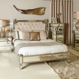 Mirrored Champagne Bed