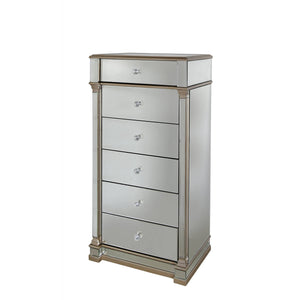 Mirrored 6  Drawer Tall Chabinet