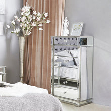 Mirrored 6  Drawer Tall Chabinet