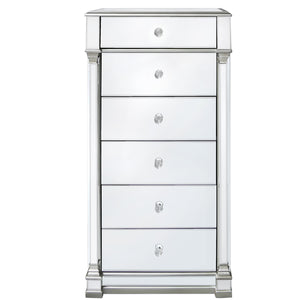 Mirrored 6  Drawer Tall Chabinet